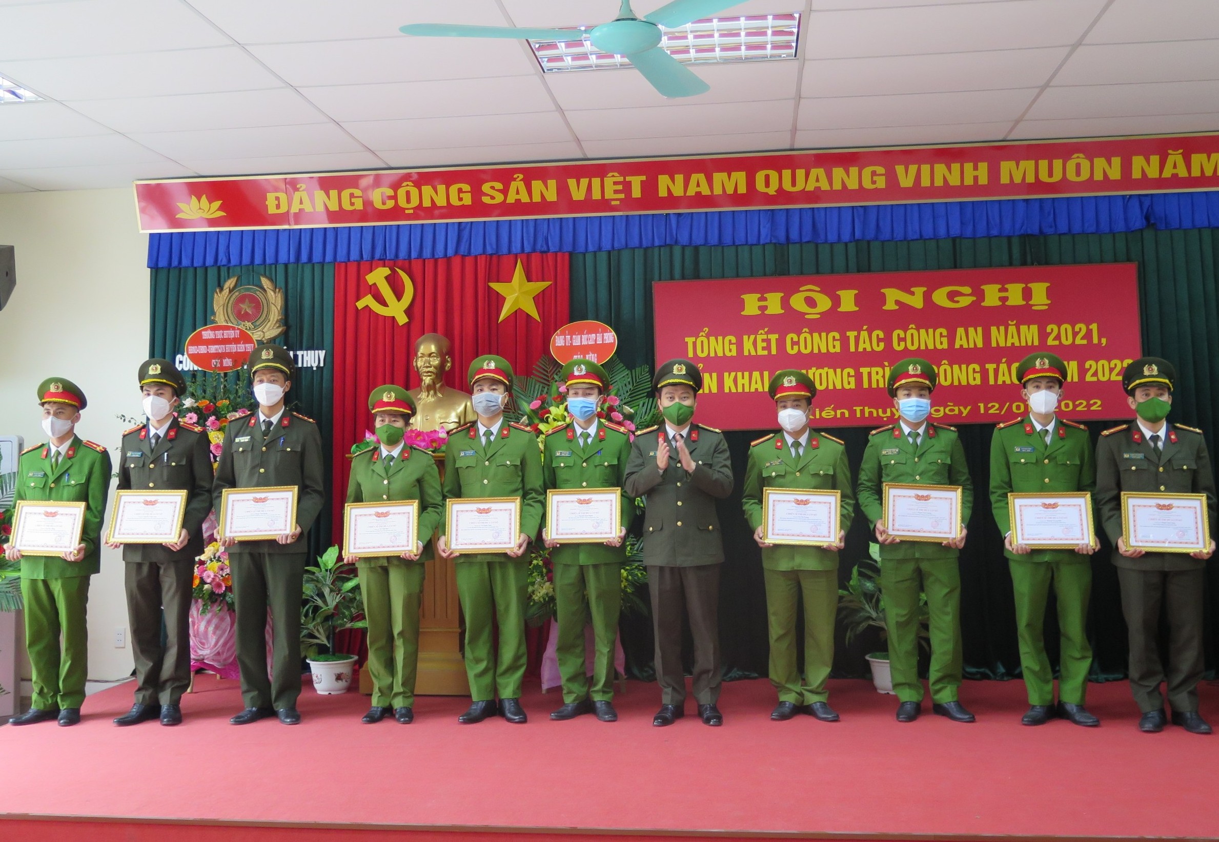 Công an huyện Kiến Thụy triển khai chương trình công tác năm 2022